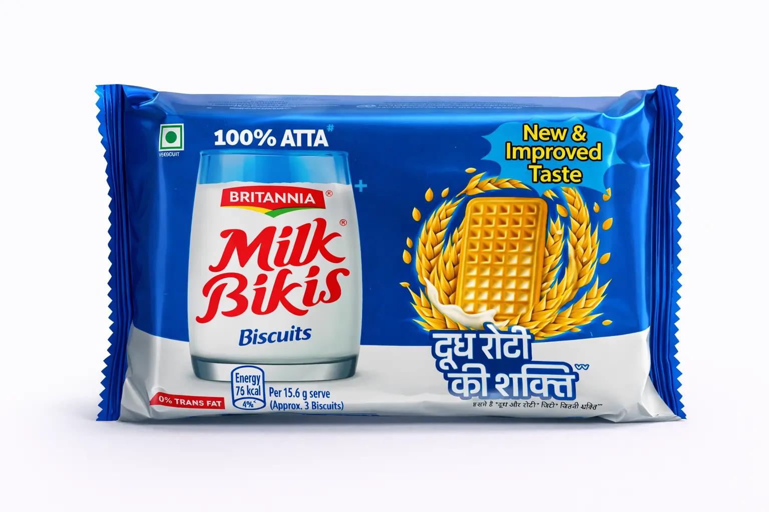 Britannia Milk Bikis 100% Atta Biscuits 190 gm (Rs. 30)