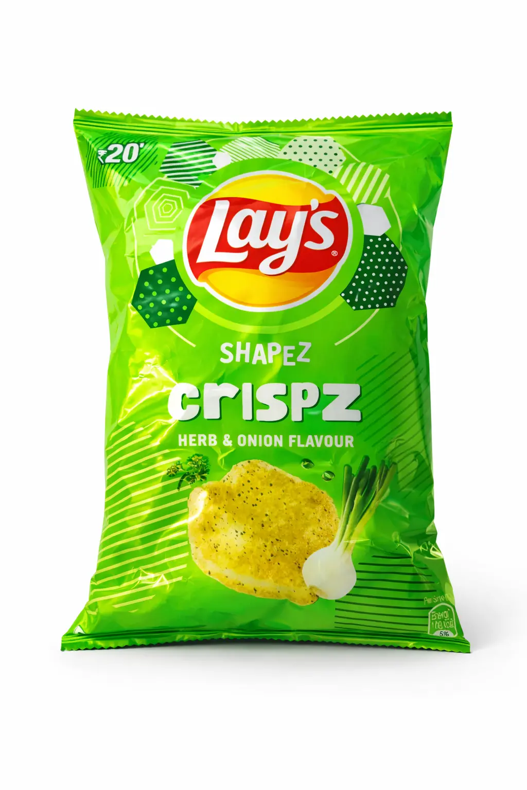 Lays Shapez Crispz Herb and Onion Flavour (Rs. 20)