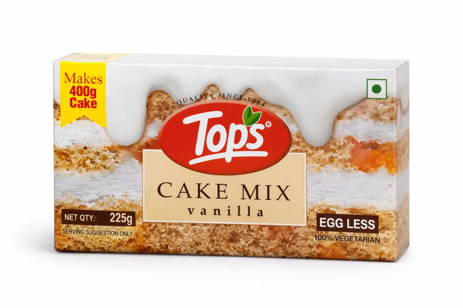 Tops Vanilla Cake Mix - 225 gm (Eggless)