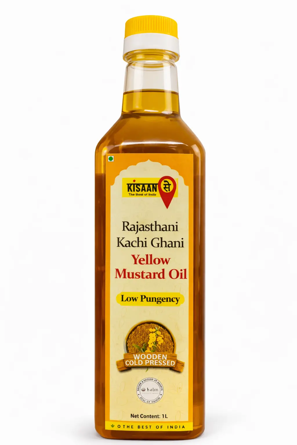Kisaan Se Rajasthani Cold Pressed Yellow Mustard Oil 1 L