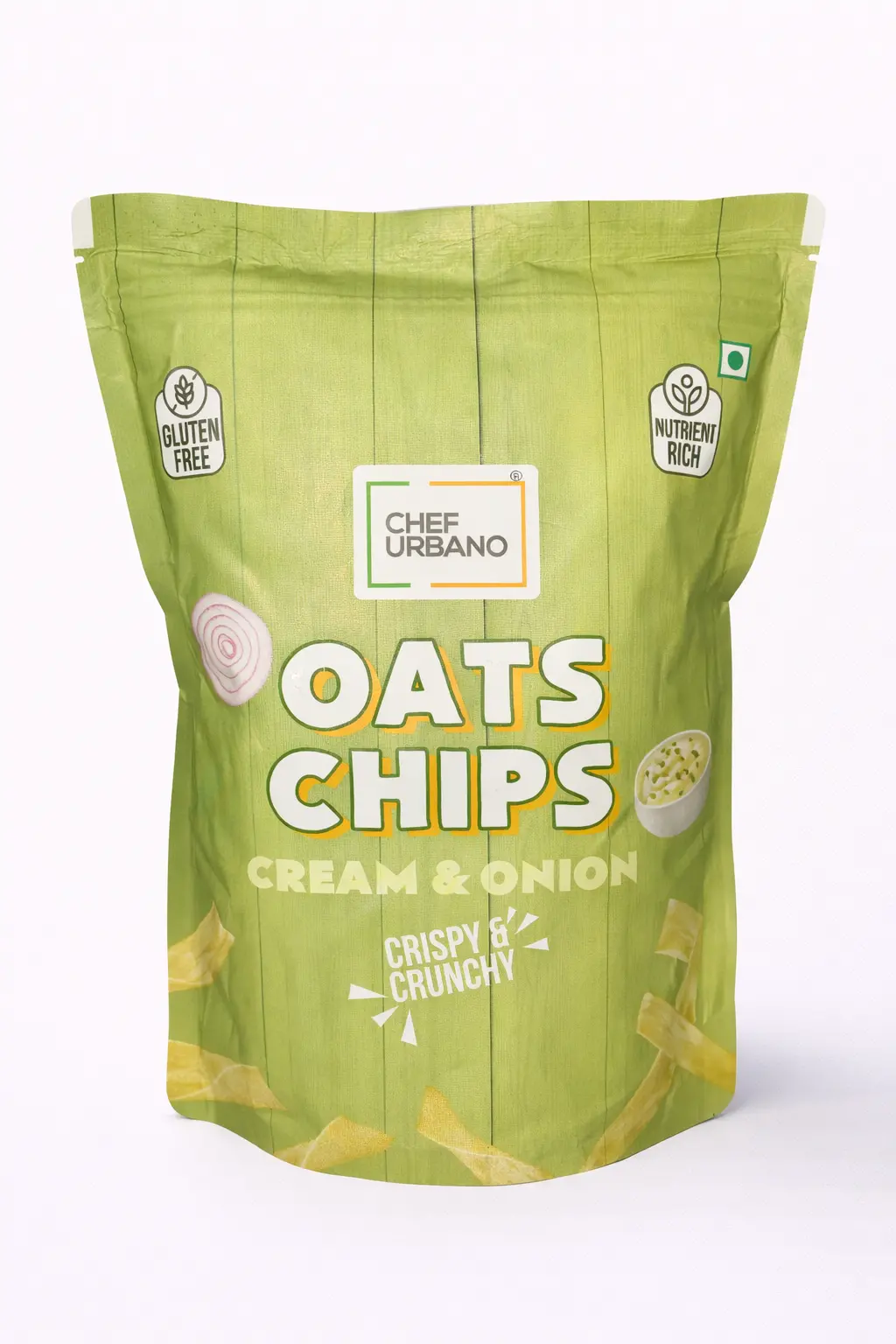 Chef Urbano Oats Chips 75 gm (Cream and Onion)
