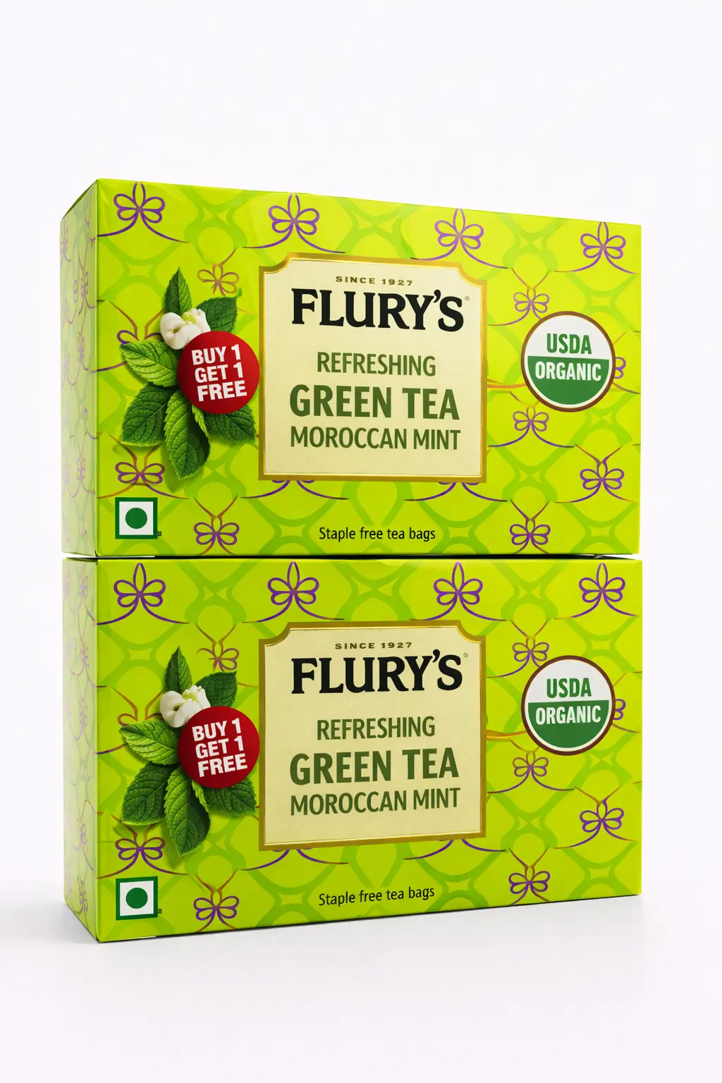 Flurys Green Tea Moroccan Mint 25 Bags