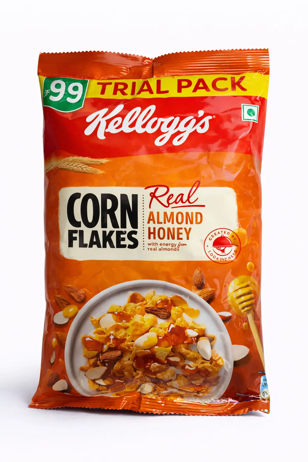 Kelloggs Corn Flakes Real Almond and Honey Trial Pack 168 gm (Rs. 99)